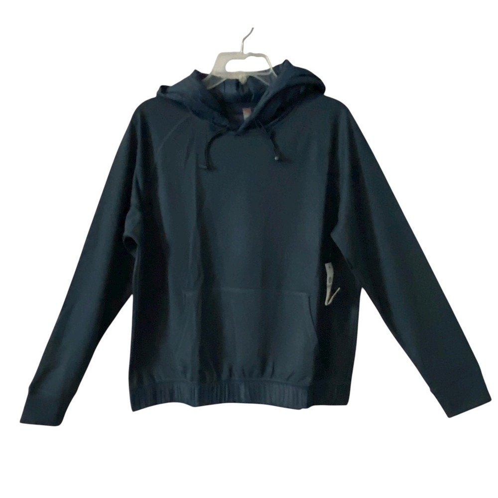 Mono B Dark Green Long Sleeve Pullover Quilted‎ Hoodie Active Wear Size Large